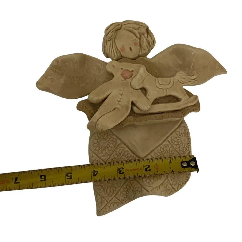 Edgewater Designs 2003‎ Carol Jones Ceramic Angel Wall Hanging Christmas Decor